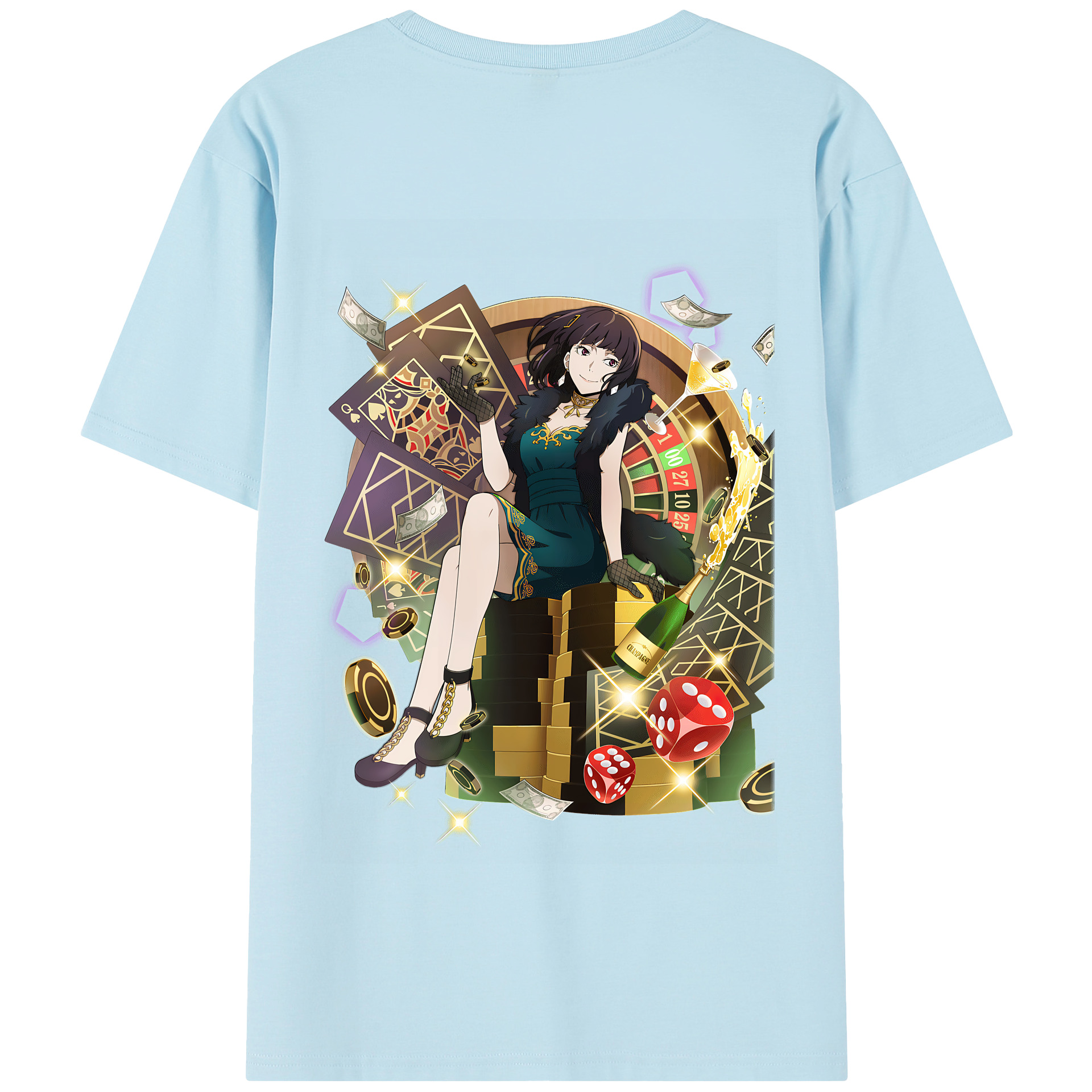 （画像用） 文豪ストレイドッグス Bungo Stray Dogs 綿100％半袖Tシャツ（背面プリント）